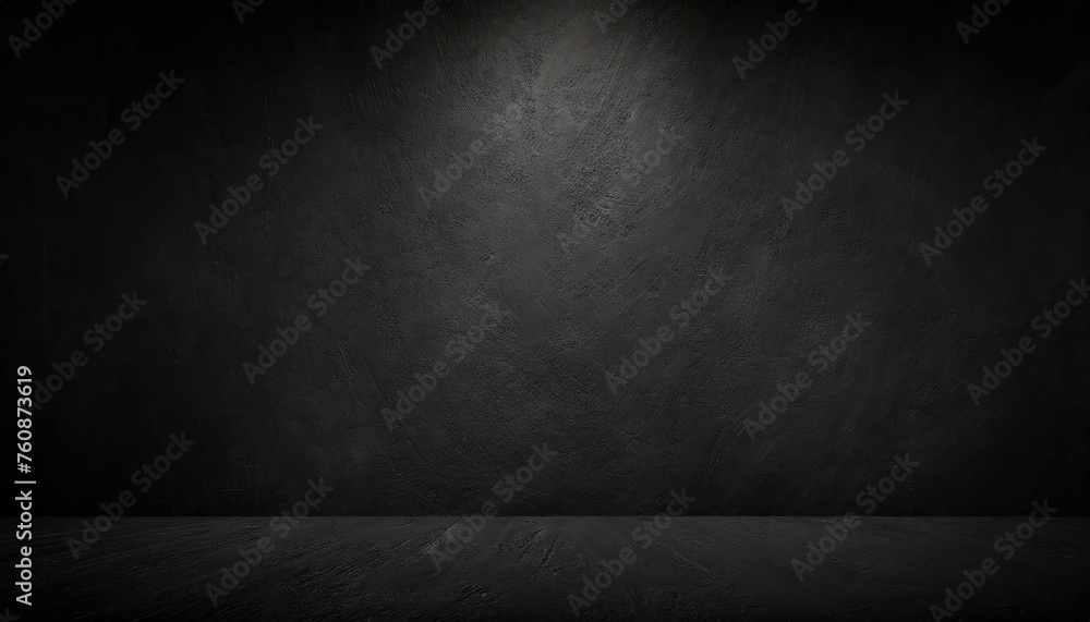 A Bback texture background, black plaster wall, with light spots of light, as a background, template, banner or page. - obrazy, fototapety, plakaty 