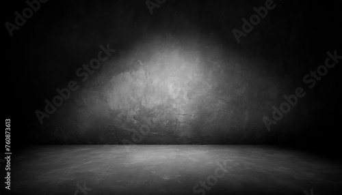 A Bback texture background  black plaster wall  with light spots of light  as a background  template  banner or page.