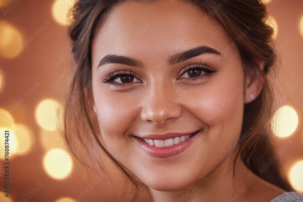 Smiling happy attractive hispanic young woman posing in studio shot Smiling happy attractive hispanic young woman posing in studio shot