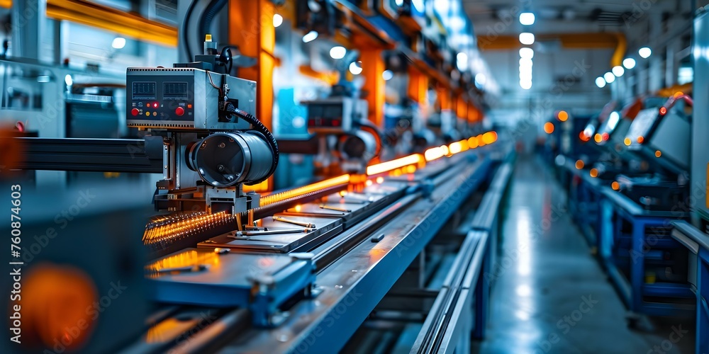 Robots and Technology in Action: Manufacturing at an Industrial Facility. Concept Robotics, Technology, Manufacturing, Industrial Facility, Automation