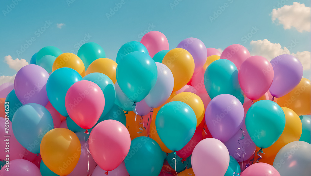 beautiful colorful balloons background design