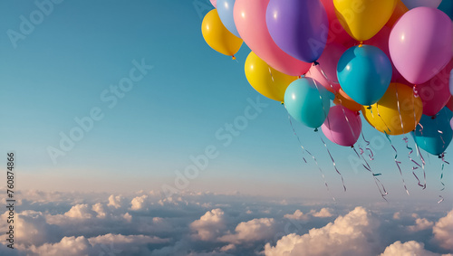 beautiful colorful balloons background festive