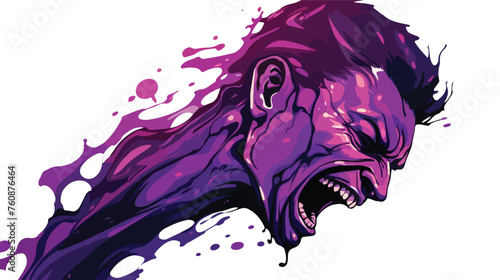 An enraged jambolan with its dark purple skin wrink photo