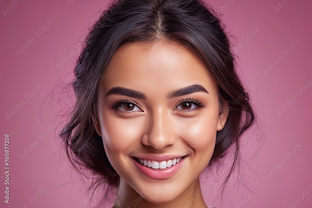 Smiling happy attractive hispanic young woman posing in studio shot Smiling happy attractive hispanic young woman posing in studio shot
