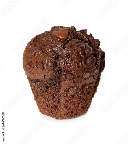 Chocolate muffin isolated on white © gertrudda