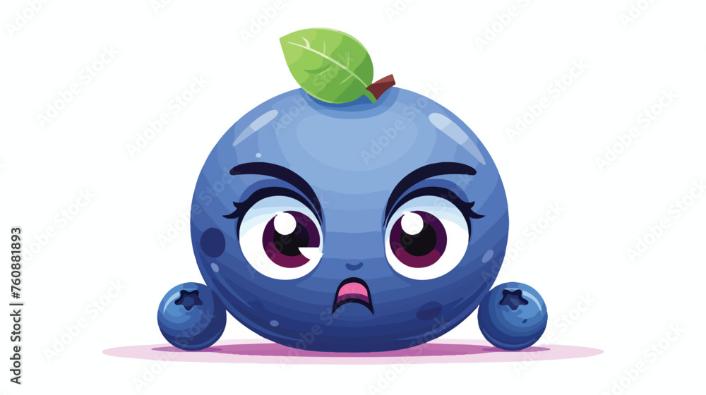 An outraged blueberry with its small round form tre - obrazy, fototapety, plakaty 