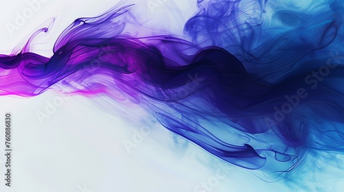 Abstract artistic waves in blue and purple for dynamic desktop wallpaper. Elegant motion of colorful abstract waves for creative design elements. Blue and purple wavy background for calm visuals.