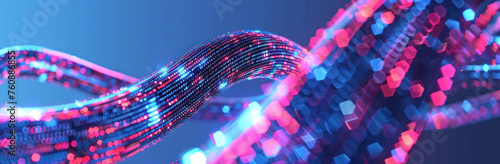 Empowering connectivity. Data cables transferring network information, enabling seamless communication and innovation in a futuristic tech environment