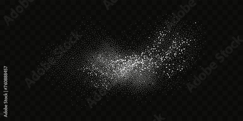 Grainy scatterings of sugar and salt crystals. Splashes of water and snow. Rain overlay effect and sea spray.Vector flour illustration.