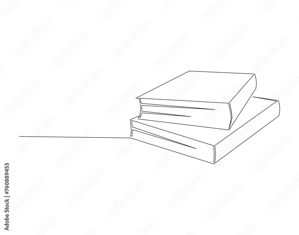 Continuous Line Drawing Of Book. One Line Of Book Have Been Open. Books Continuous Line Art. Editable Outline. Continuous Line Drawing Of Book. One Line Of Book Have Been Open. Books Continuous Line Art. Editable Outline.