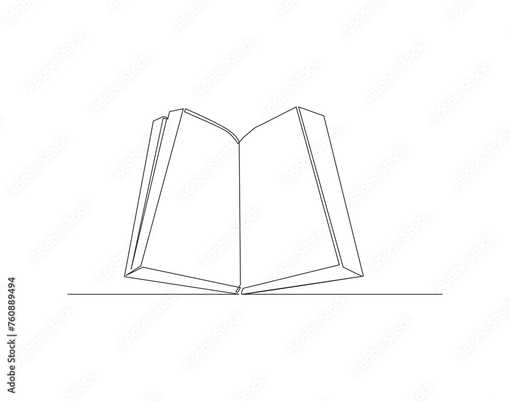 Continuous Line Drawing Of Book. One Line Of Book Have Been Open. Books Continuous Line Art. Editable Outline. Continuous Line Drawing Of Book. One Line Of Book Have Been Open. Books Continuous Line Art. Editable Outline.