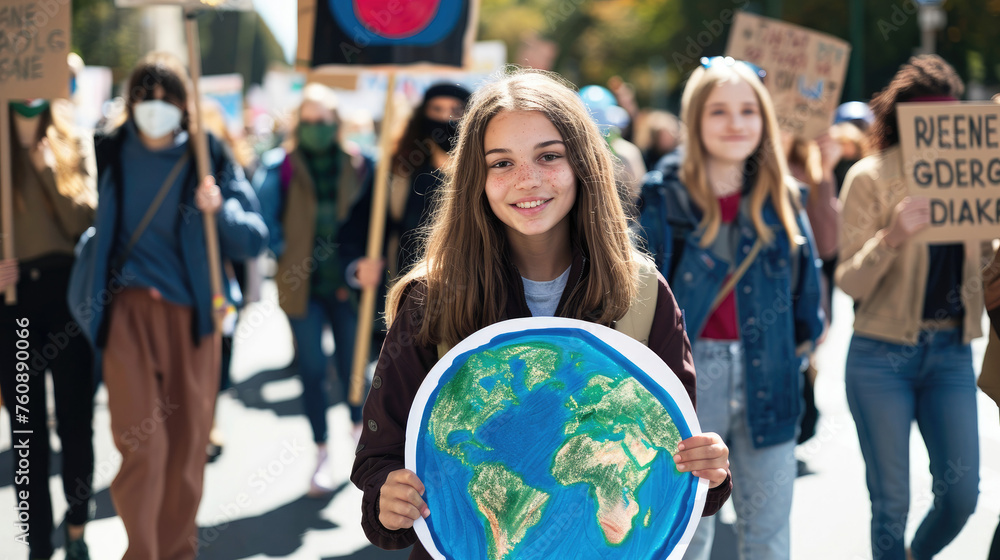 Climate Activists Marching Together, news, illustration, image, article, newspaper Climate Activists Marching Together, news, illustration, image, article, newspaper