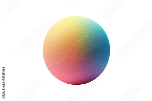 multicolored gradient orb isolated on transparent background