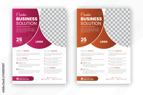 Creative corporate business flyer template, Corporate Business flyer template, Flyer Template Geometric shape used for business poster layout, business flyer template with a minimalist layout, 