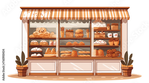 Charming bakery with a display case and freshly bak
