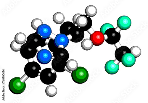 Tetraconazole fungicide molecule.