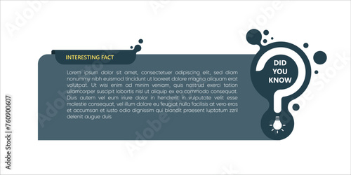 Did you know banner flat design template for education, business, advertising	