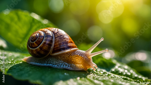 beautiful snail close up