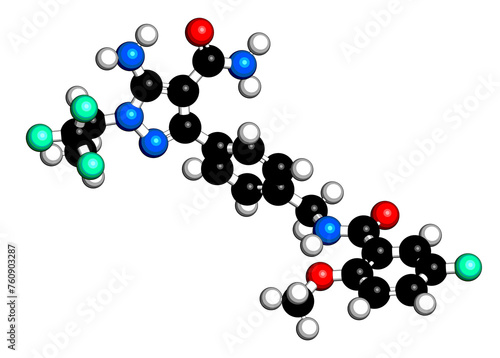 Pirtobrutinib cancer drug molecule.