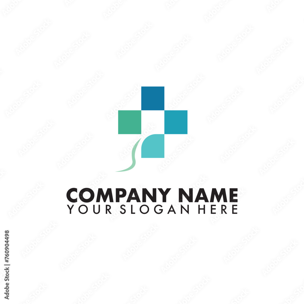 Medical cross with kite logo vector on isolated background Medical cross with kite logo vector on isolated background