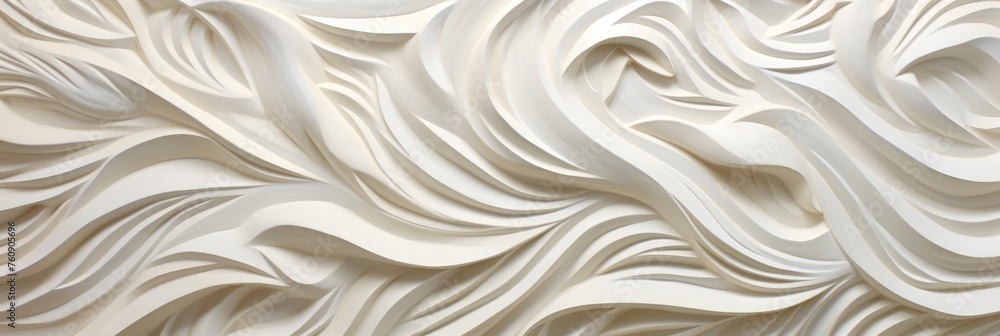 White Clay Sculpted Waves Textured Background White Clay Sculpted Waves Textured Background