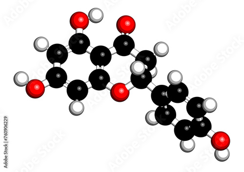 Naringenin herbal flavanone molecule.