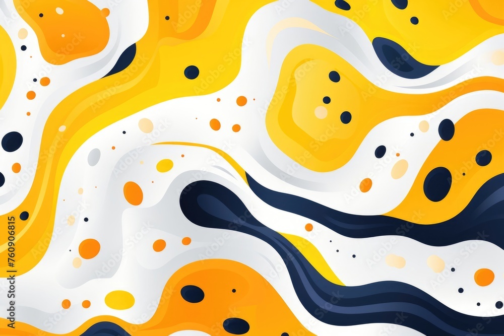 Fluid Yellow Lines and Dots Abstract Background Fluid Yellow Lines and Dots Abstract Background