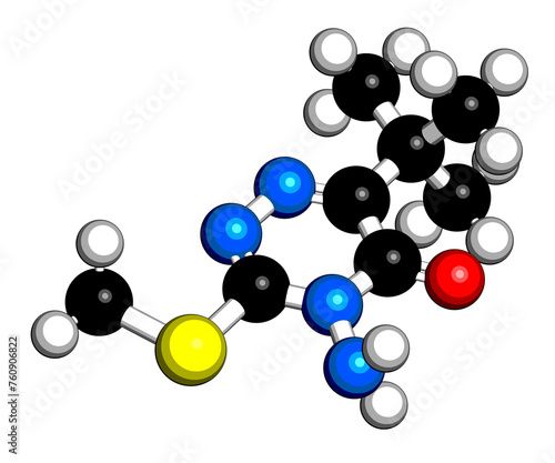 Metribuzin herbicide molecule.