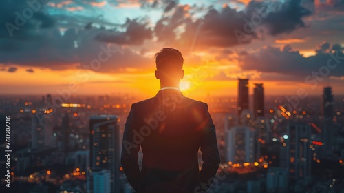 a visionary entrepreneur standing at the helm of a social entrepreneurship venture