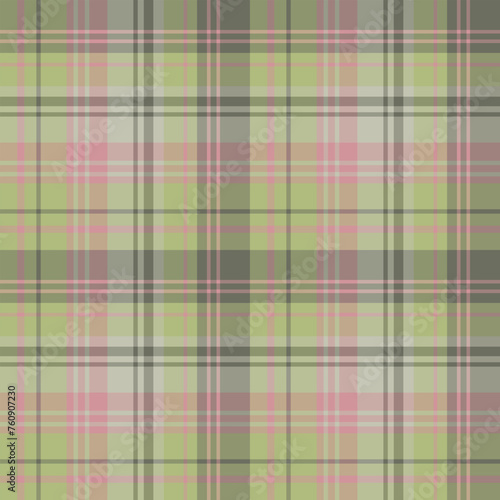 Seamless pattern in comfortable discreet green and pink for plaid, fabric, textile, clothes, tablecloth and other things. Vector image.
