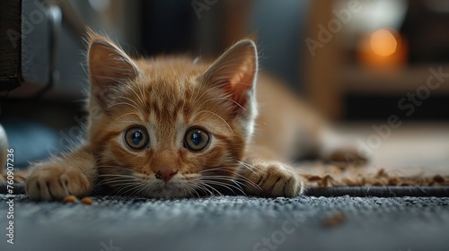 adorable cat on the floor