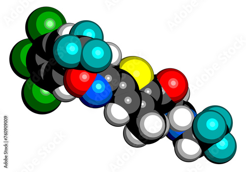 Lotilaner drug molecule. photo