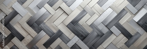 Contemporary Geometric Mosaic in Cool Tones