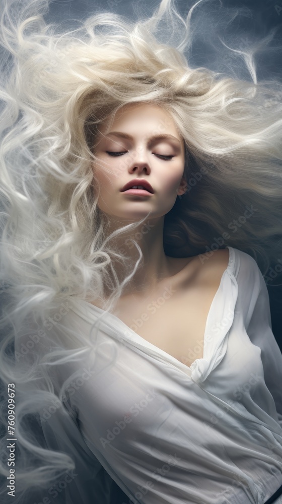 Woman With Wind-Blown Hair Woman With Wind-Blown Hair