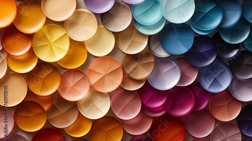 Colorful Wall Covered in Various Colors of Paper © we360designs