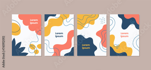 Set of abstract creative artistic templates. Universal cover Designs for Annual Report, Brochures, Flyers, Presentations, Leaflet, Magazine