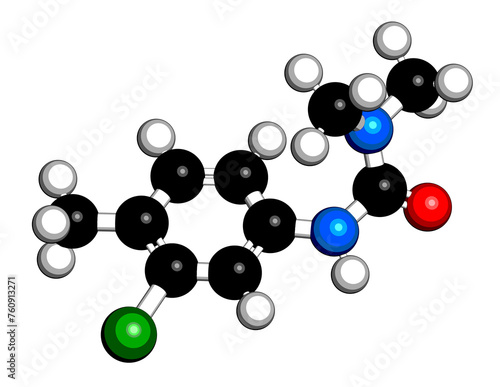 Chlorotoluron herbicide molecule. photo