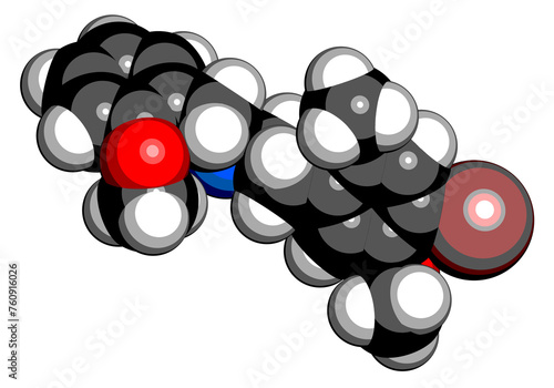 25I-NBOMe hallucinogenic designer drug molecule.