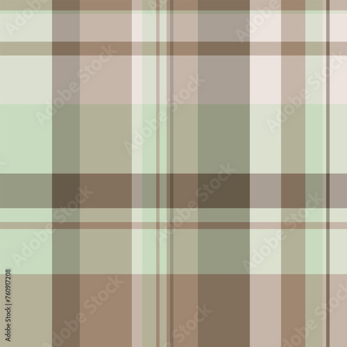 Fabric pattern vector of plaid seamless background with a tartan texture textile check.