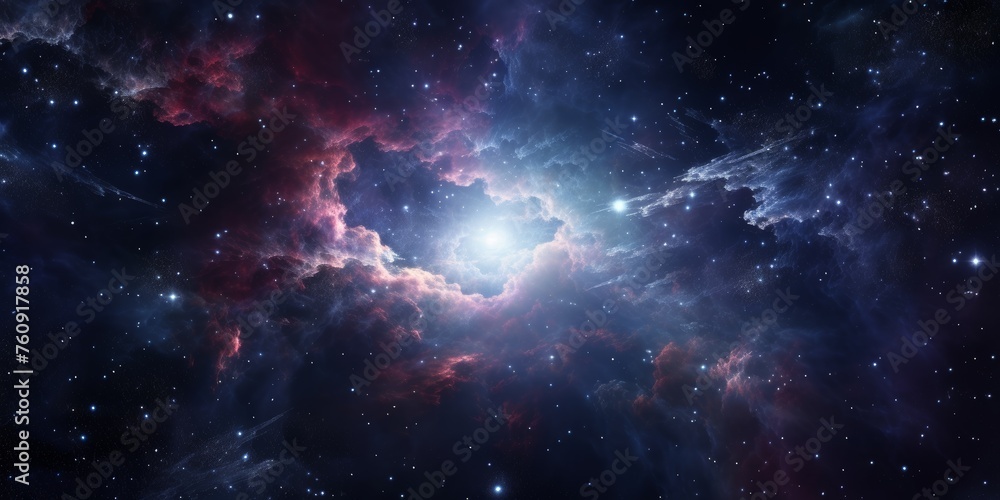 Star Cluster Illuminating the Night Sky