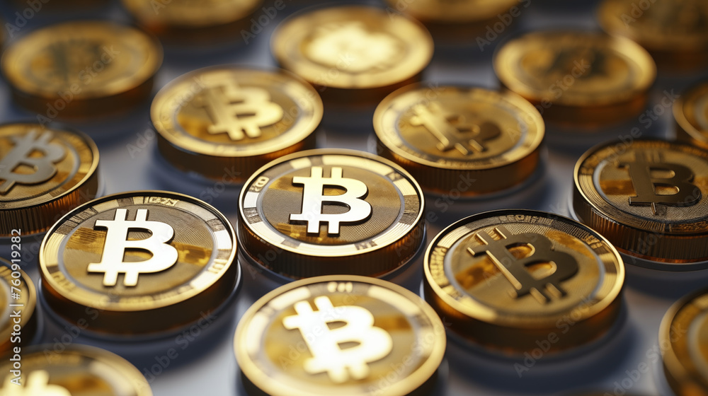 Stacked Bitcoin Coins Concept
Stacked Bitcoin Coins Concept