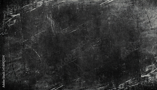  Grunge black scratched background, old film effect, distressed scary texture with space for your design
