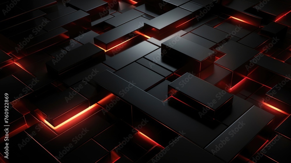 Futuristic Black Design with Radiant Red Lines Futuristic Black Design with Radiant Red Lines
