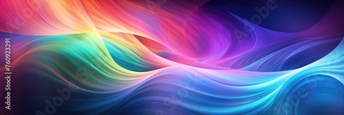 Vibrant Rainbow Colors Flowing Wave Background
