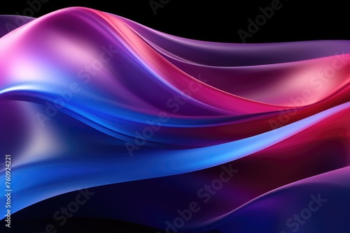 Sensual Waves of Pink and Blue Light Abstract Background