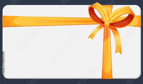 Cute ribbon bow for a gift certificate. Ribbon bow vector illustration