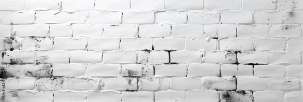 Fototapeta premium Vintage White Brick Wall Texture