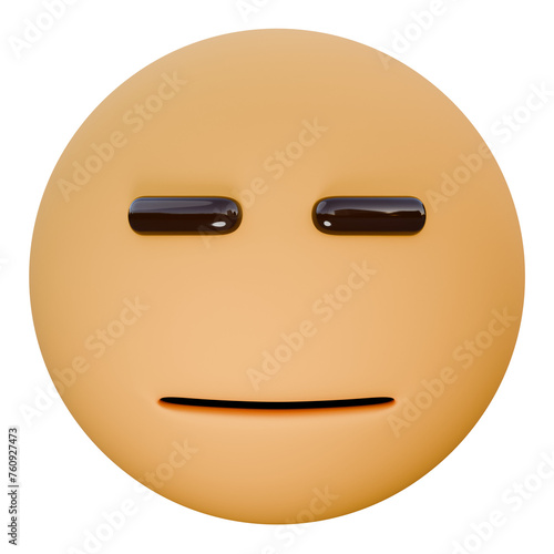 Принти на полотні expressionless face 3d emoji illustration