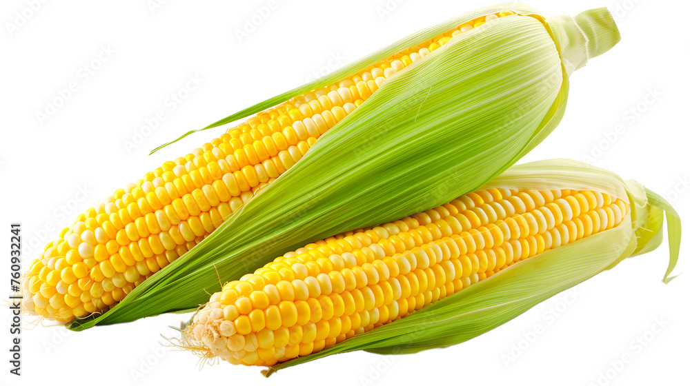 Fresh corn cob with green leaf isolated on white, clipping path
Fresh corn cob with green leaf isolated on white, clipping path