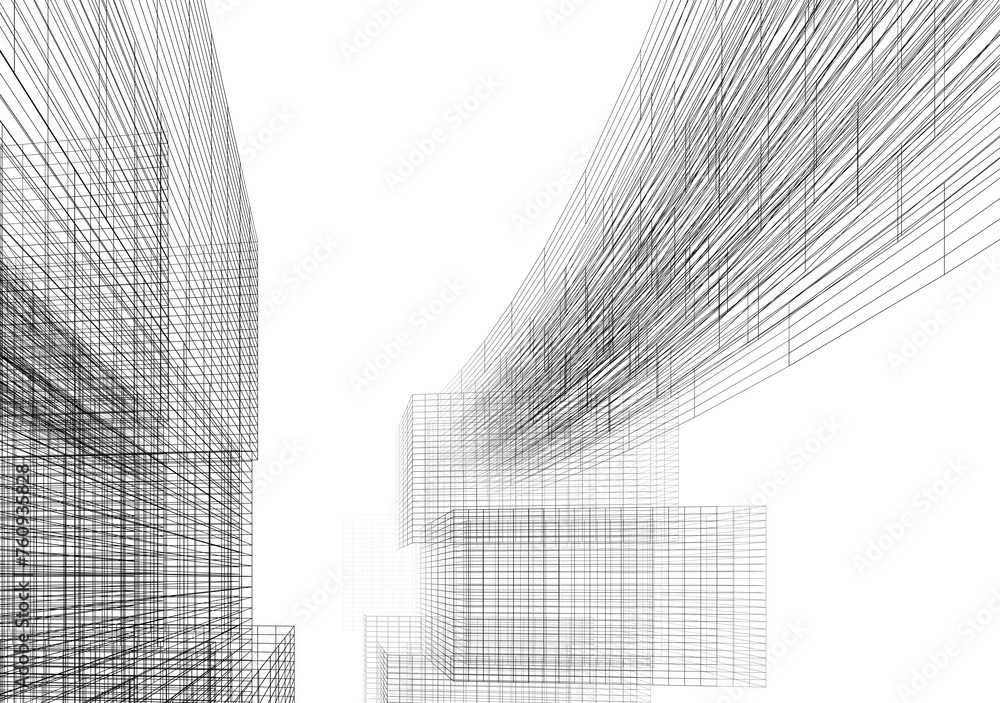 Fototapeta premium abstract 3d architecture